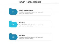 Human range hearing ppt powerpoint presentation ideas vector cpb