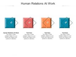 Human relations at work ppt powerpoint presentation professional infographics cpb