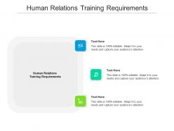 Human relations training requirements ppt powerpoint presentation show graphics cpb