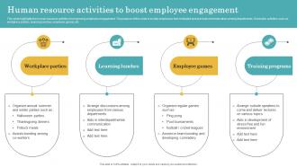 Human Resource Activities To Boost Employee Engagement