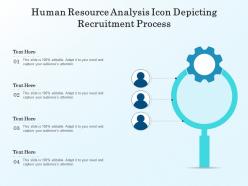 Human Resource Analysis Icon Depicting Recruitment Process