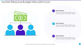 Human Resource Budget Allocation Icon