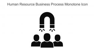 Human Resource Business Process Monotone Icon In Powerpoint Pptx Png And Editable Eps Format