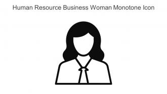 Human Resource Business Woman Monotone Icon In Powerpoint Pptx Png And Editable Eps Format