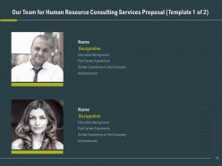 Human resource consulting services proposal powerpoint presentation slides