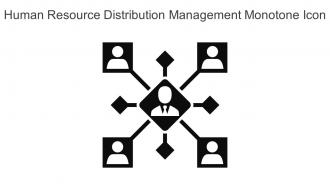 Human Resource Distribution Management Monotone Icon In Powerpoint Pptx Png And Editable Eps Format
