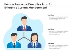 Human resource executive icon for enterprise system management