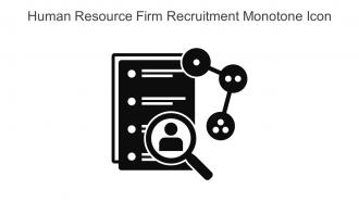 Human Resource Firm Recruitment Monotone Icon In Powerpoint Pptx Png And Editable Eps Format