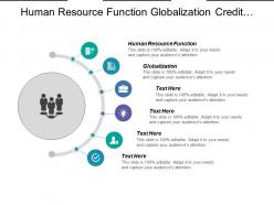 Human resource function globalization credit management network management platform cpb