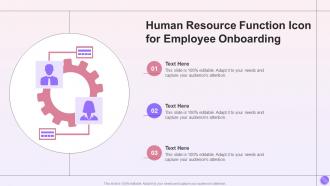 Human Resource Function Icon For Employee Onboarding