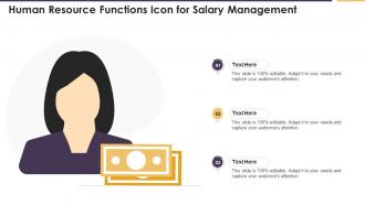 Human Resource Functions Icon For Salary Management