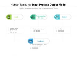 Human resource input process output model