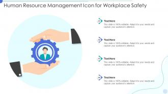 Human resource management icon for workplace safety