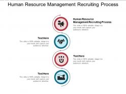 Human resource management recruiting process ppt powerpoint templates cpb