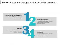 Human resource management stock management marketing plan network marketing cpb