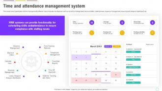 Human Resource Management System Time And Attendance Management System