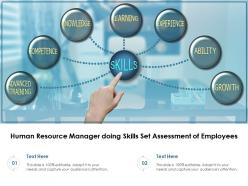 Human resource manager doing skills set assessment of employees