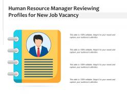 Human resource manager reviewing profiles for new job vacancy