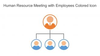 Human Resource Meeting With Employees Colored Icon In Powerpoint Pptx Png And Editable Eps Format