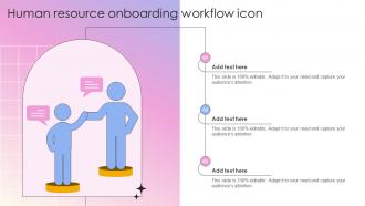 Human Resource Onboarding Workflow Icon