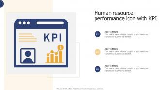 Human Resource Performance Icon With KPI