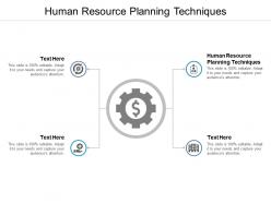 Human resource planning techniques ppt powerpoint presentation introduction cpb