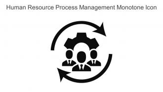Human Resource Process Management Monotone Icon In Powerpoint Pptx Png And Editable Eps Format