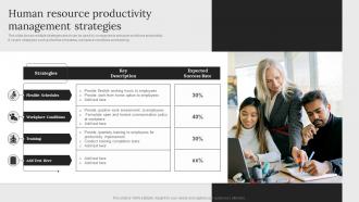 Human Resource Productivity Management Strategies