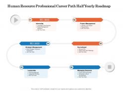 Human Resource Professional Career Path Half Yearly Roadmap