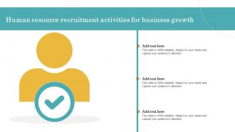 Human Resource Recruitment Activities For Business Growth