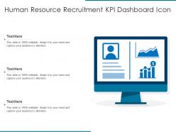 Human resource recruitment kpi dashboard icon