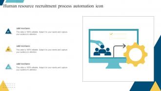 Human Resource Recruitment Process Automation Icon