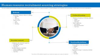 Human Resource Recruitment Sourcing Strategies