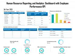 Human resource reporting and analytics dashboard with employee performance kpi
