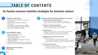 Human Resource Retention Strategies For Business Owners Powerpoint Presentation Slides Good Downloadable