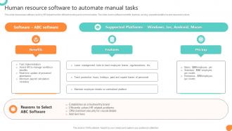 Human Resource Software To Automate Manual Tasks Workforce Communication HR Plan