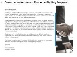 Human resource staffing proposal powerpoint presentation slides
