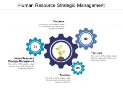 Human resource strategic management ppt powerpoint presentation model icons cpb