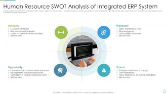 Human Resource SWOT Analysis Of Integrated ERP System