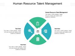 Human resource talent management ppt powerpoint presentation ideas show cpb