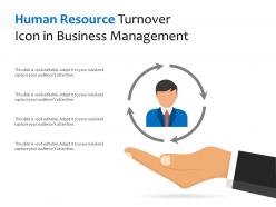 Human resource turnover icon in business management