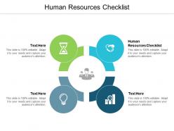 Human resources checklist ppt powerpoint presentation pictures outline cpb