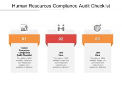 Human resources compliance audit checklist ppt powerpoint show microsoft cpb