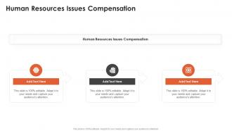Human Resources Issues Compensation In Powerpoint And Google Slides Cpb