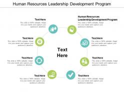 Human resources leadership development program ppt powerpoint presentation infographics demonstration cpb