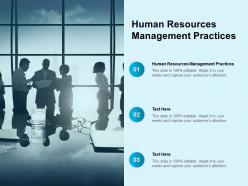Human resources management practices ppt powerpoint presentation pictures background designs cpb