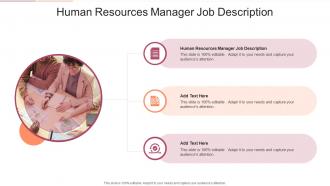 Human Resources Manager Job Description In Powerpoint And Google Slides Cpb
