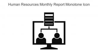 Human Resources Monthly Report Monotone Icon In Powerpoint Pptx Png And Editable Eps Format