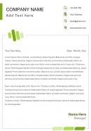 Human resources one page letterhead design template