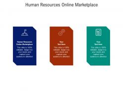 Human resources online marketplace ppt powerpoint presentation pictures infographic template cpb